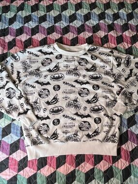 Batman Graphic Crewneck Sweatshirt - White/Black-Medium